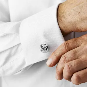 18k Gold Classic Knot Tie Cufflink Set
