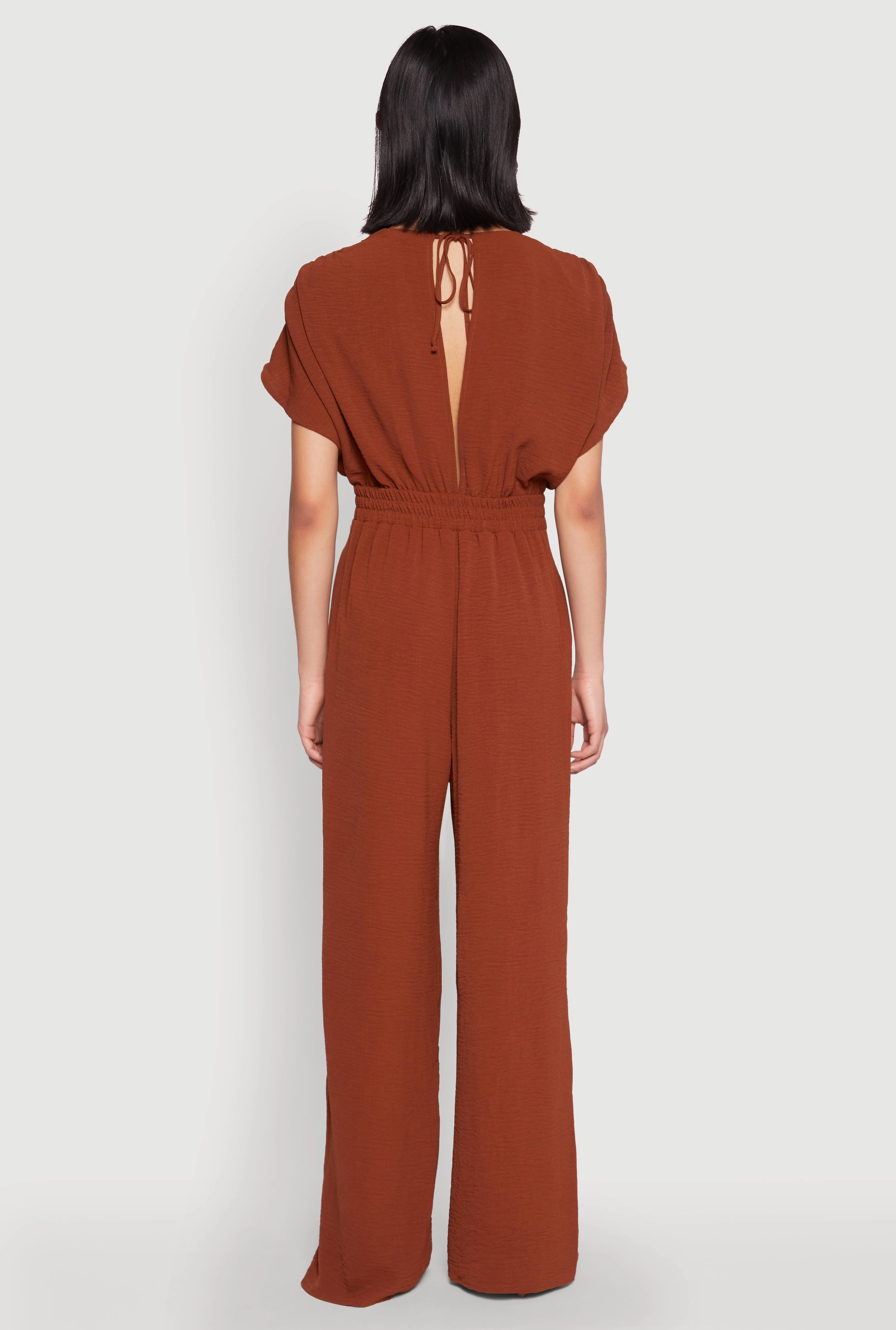 Airy Dolman Sleeve Plunge Jumpsuit
