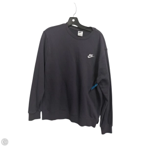 Athletic Sweatshirt Crewneck By Nike In Blue, Size: M