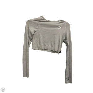 Athletic Top Long Sleeve Crewneck By Gym Shark In Grey, Size: M