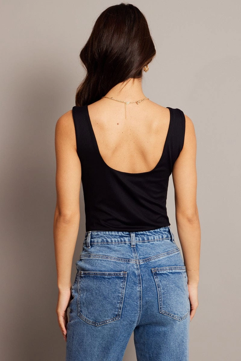 Black Supersoft Bodysuit Sleeveless