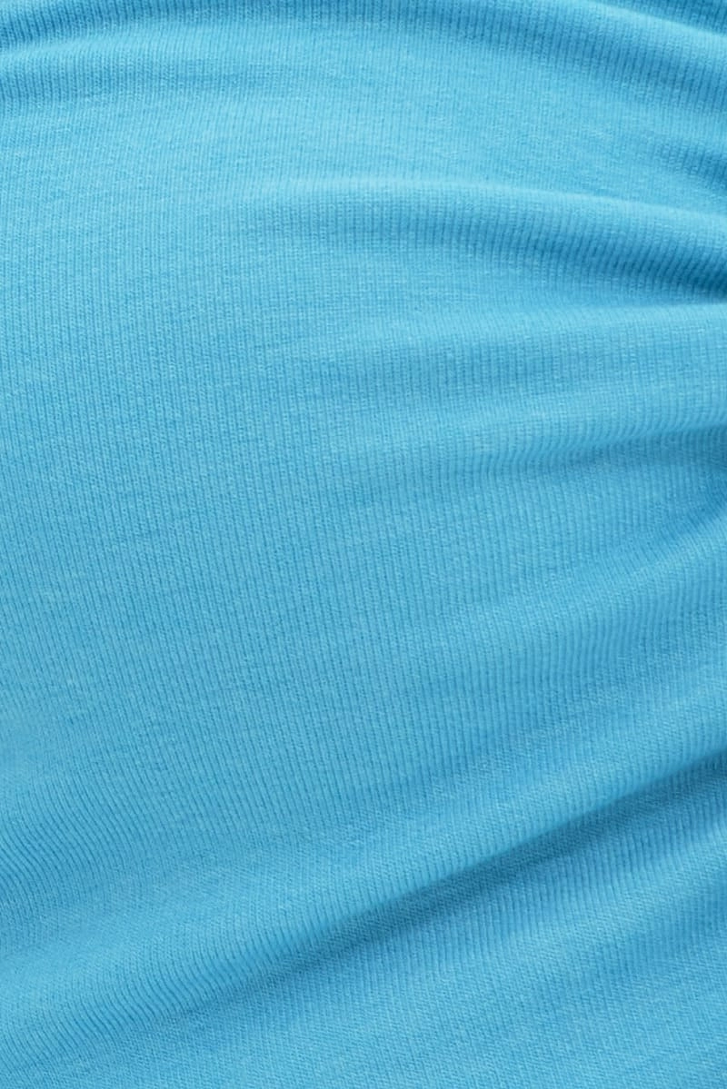 Blue Butterfly Tank Drawstring Front Crop
