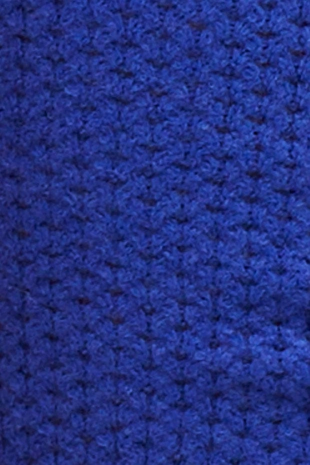 Blue Knit Crop Top
