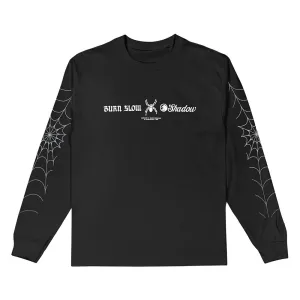 Burn Slow x Shadow Riding Gear Spider Logo Long Sleeve T-shirt - Black