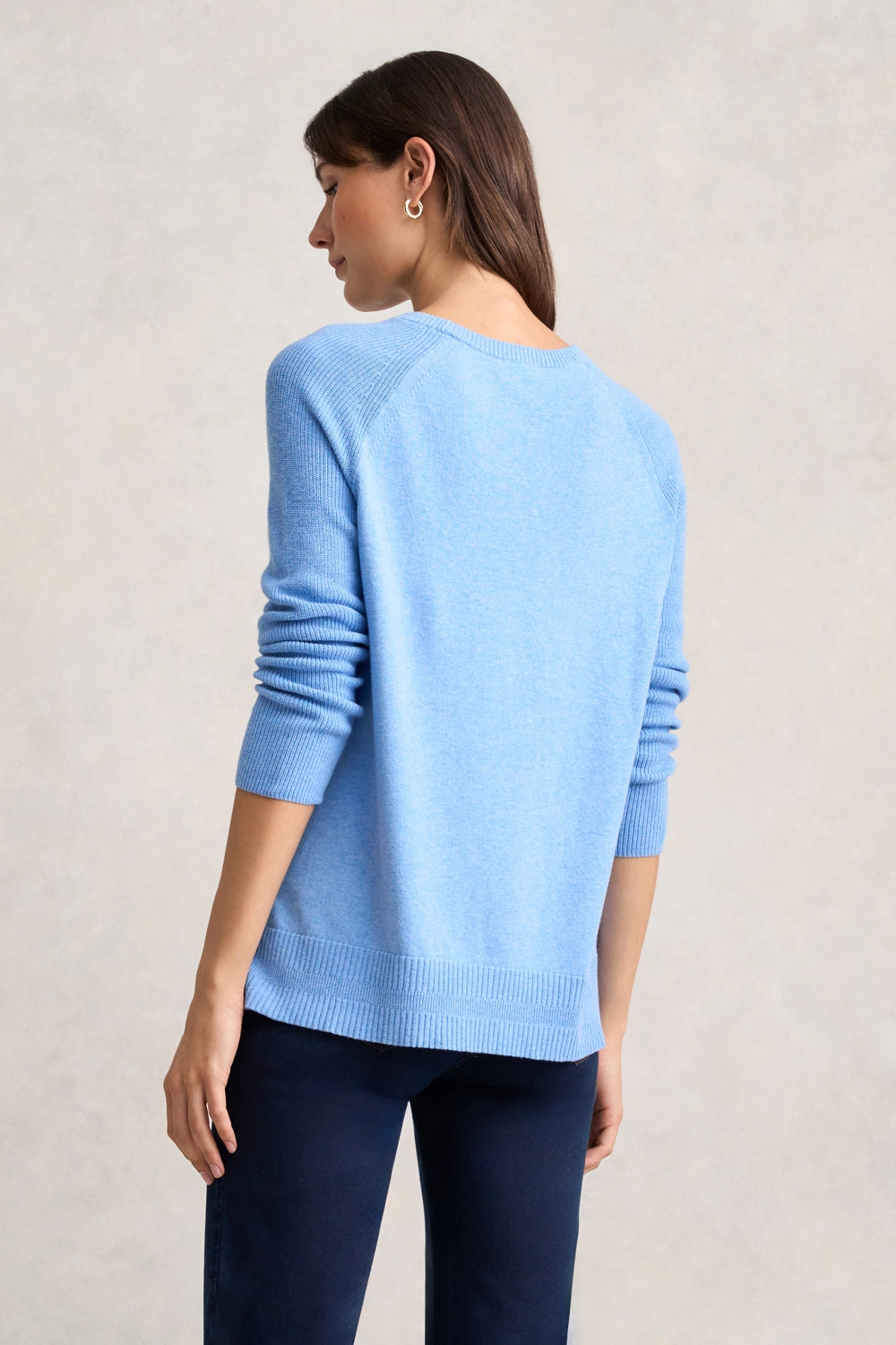 Buton Side Detail Jumper - Bluebell Marle