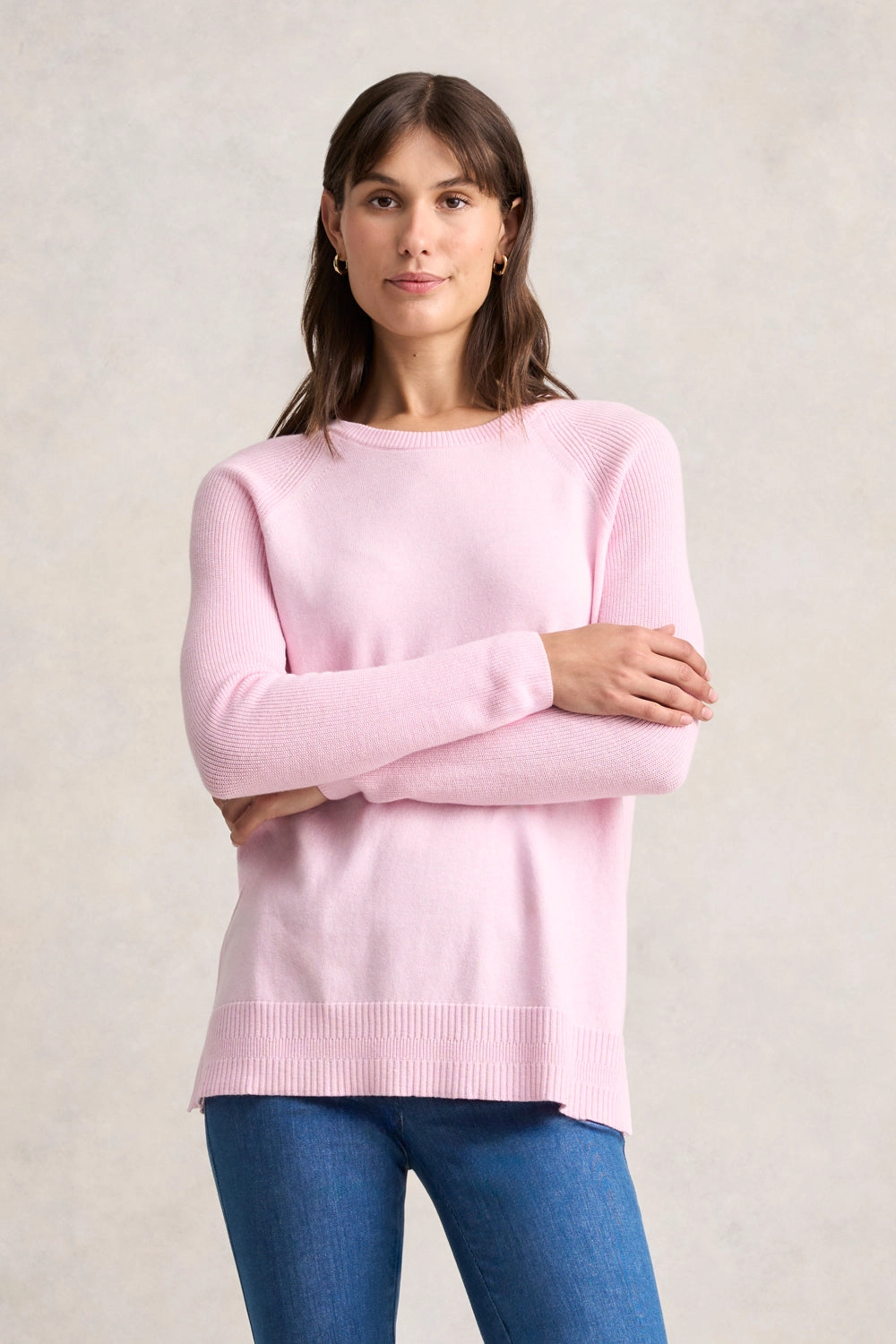Button Side Detail Jumper - Ice Pink