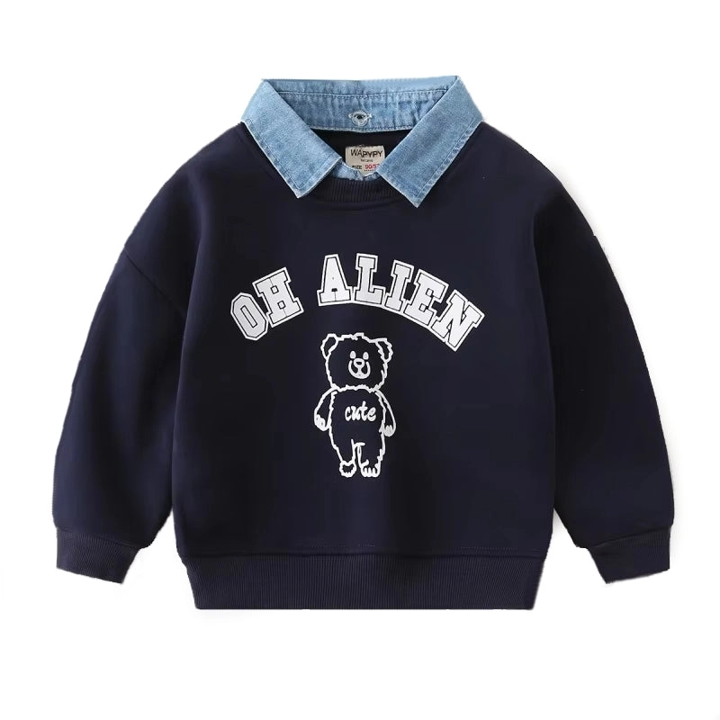 Casual Children's Clothing Printing Cute Bear