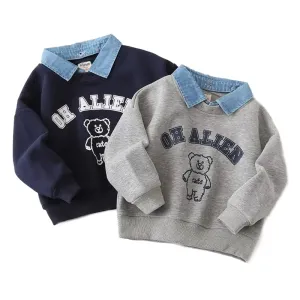 Casual Children's Clothing Printing Cute Bear