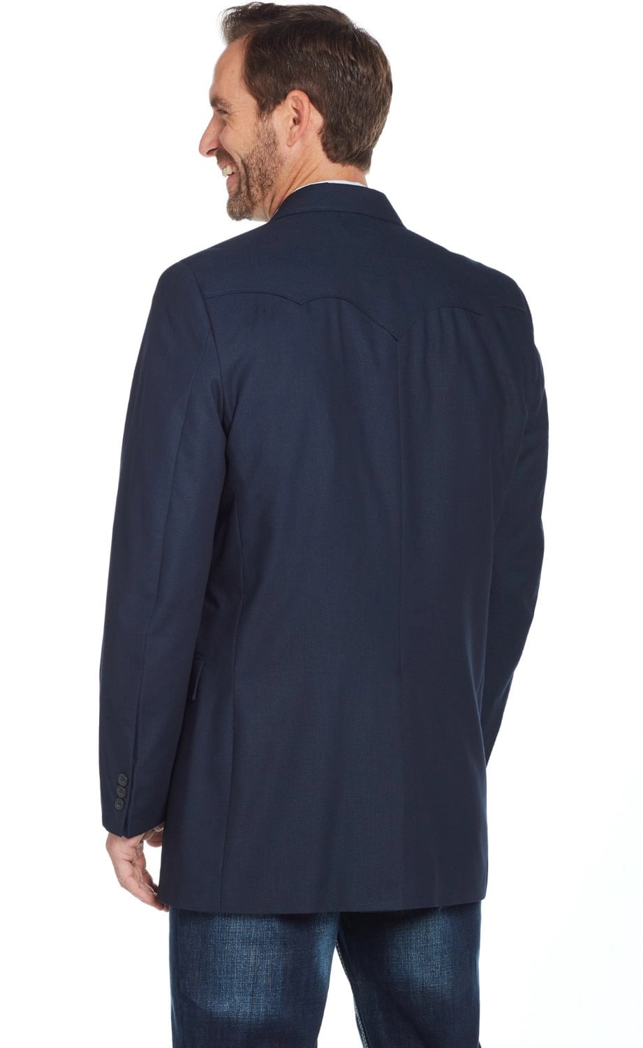 Circle S Mens Navy Polyester Plano Western Sport Coat 54 L
