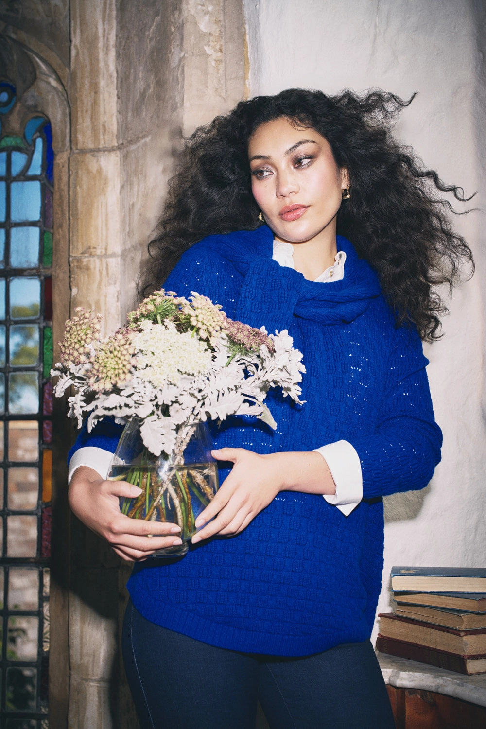 Cotton Wool Bubble Jumper - Electric Blue