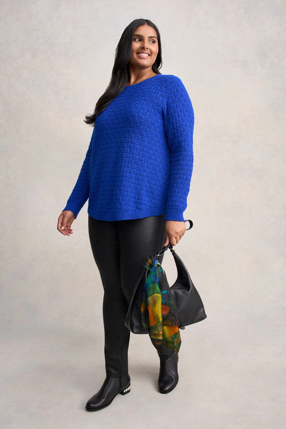 Cotton Wool Bubble Jumper - Electric Blue