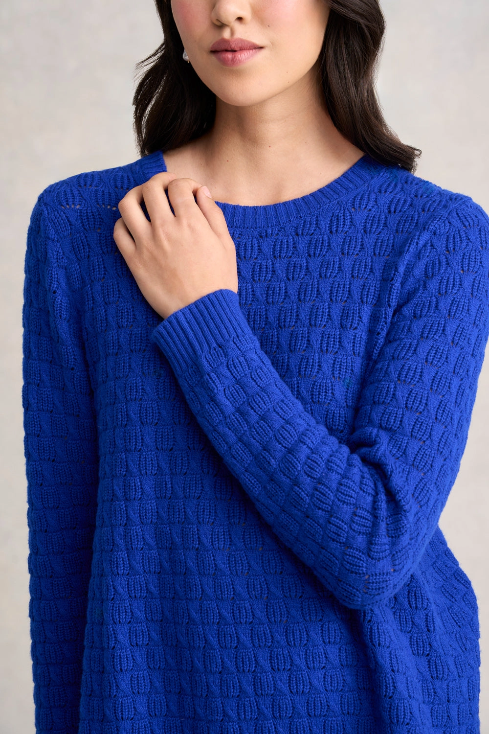 Cotton Wool Bubble Jumper - Electric Blue