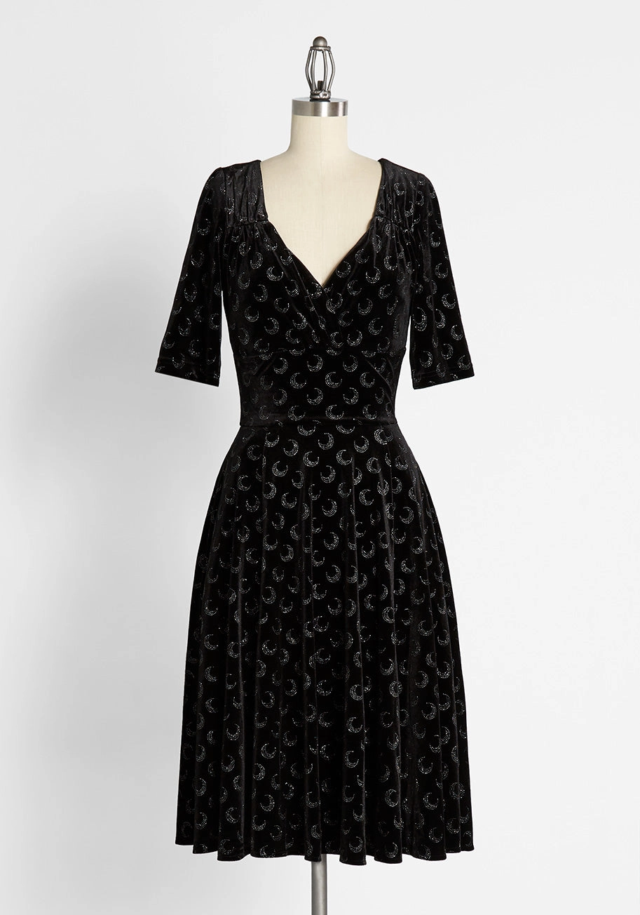 Dancing Beneath the Glitter Moon Dress