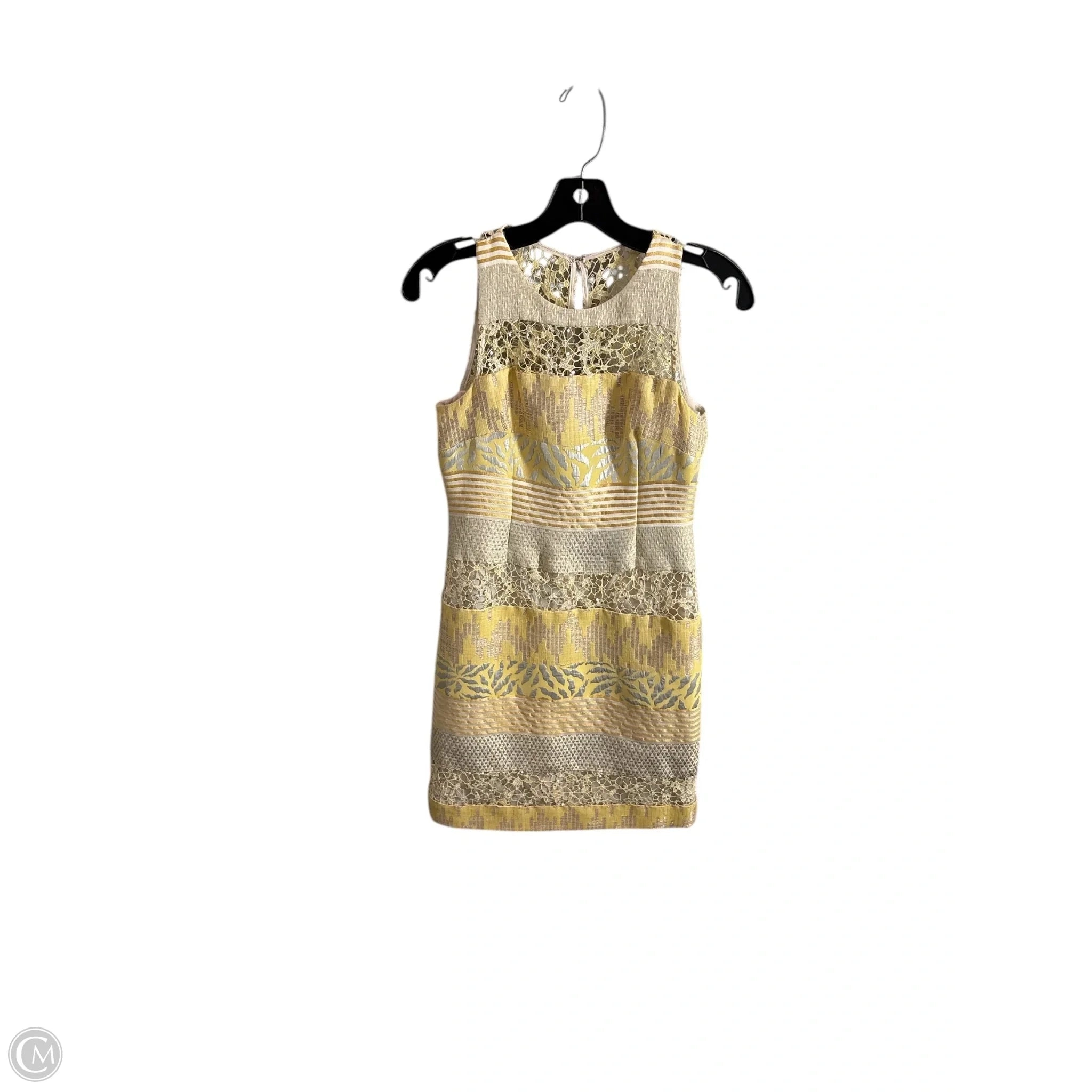 Dress Casual Midi By Kay Unger In Yellow, Size: 2
