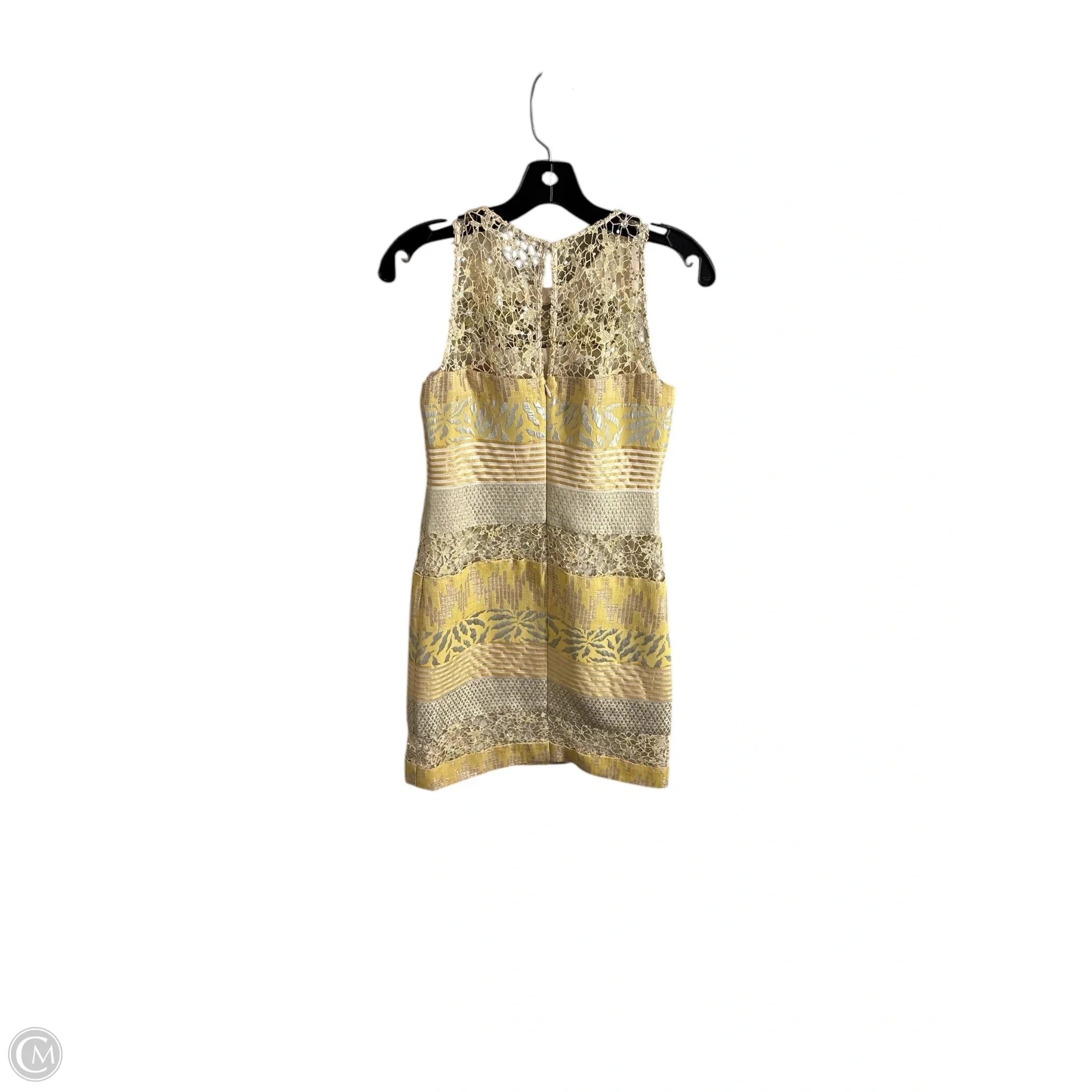 Dress Casual Midi By Kay Unger In Yellow, Size: 2