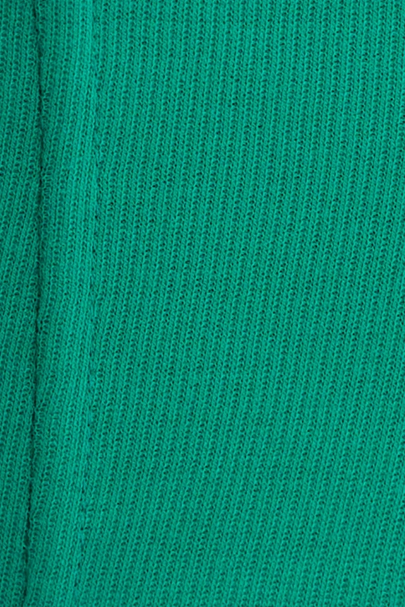 Green Corset Top Sleeveless Seam Detail Square Neck