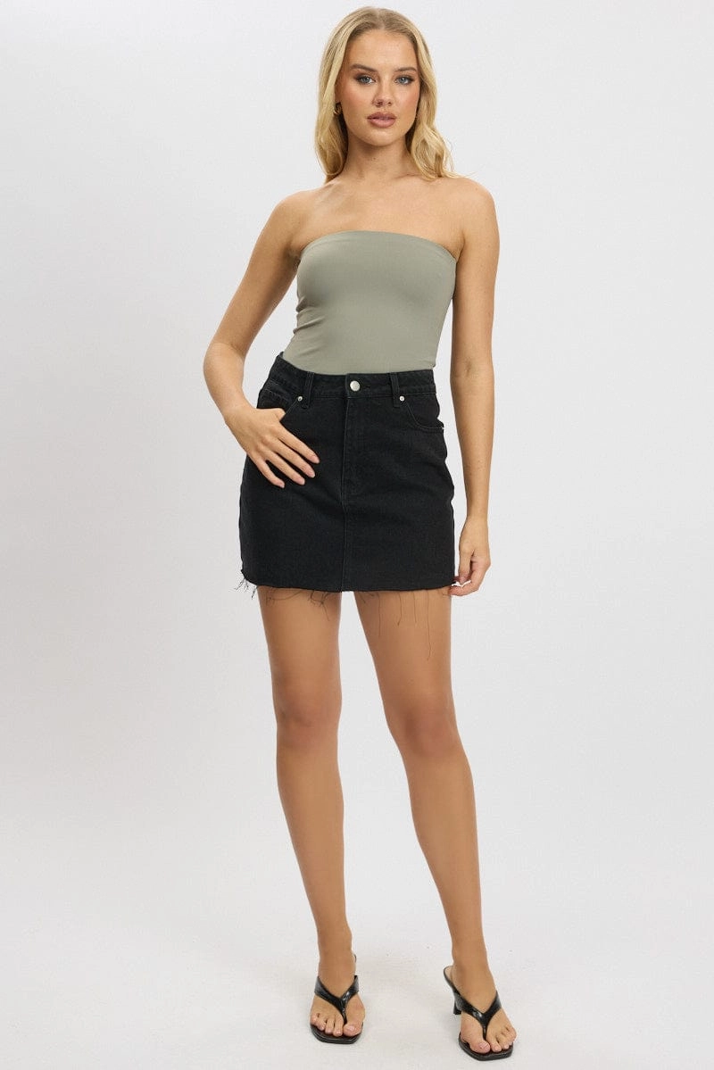 Green Supersoft Bandeau Top