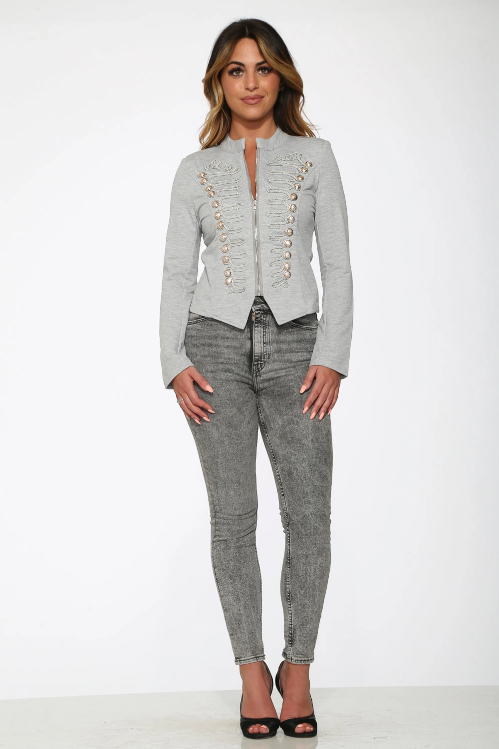 Grey Military Jacket