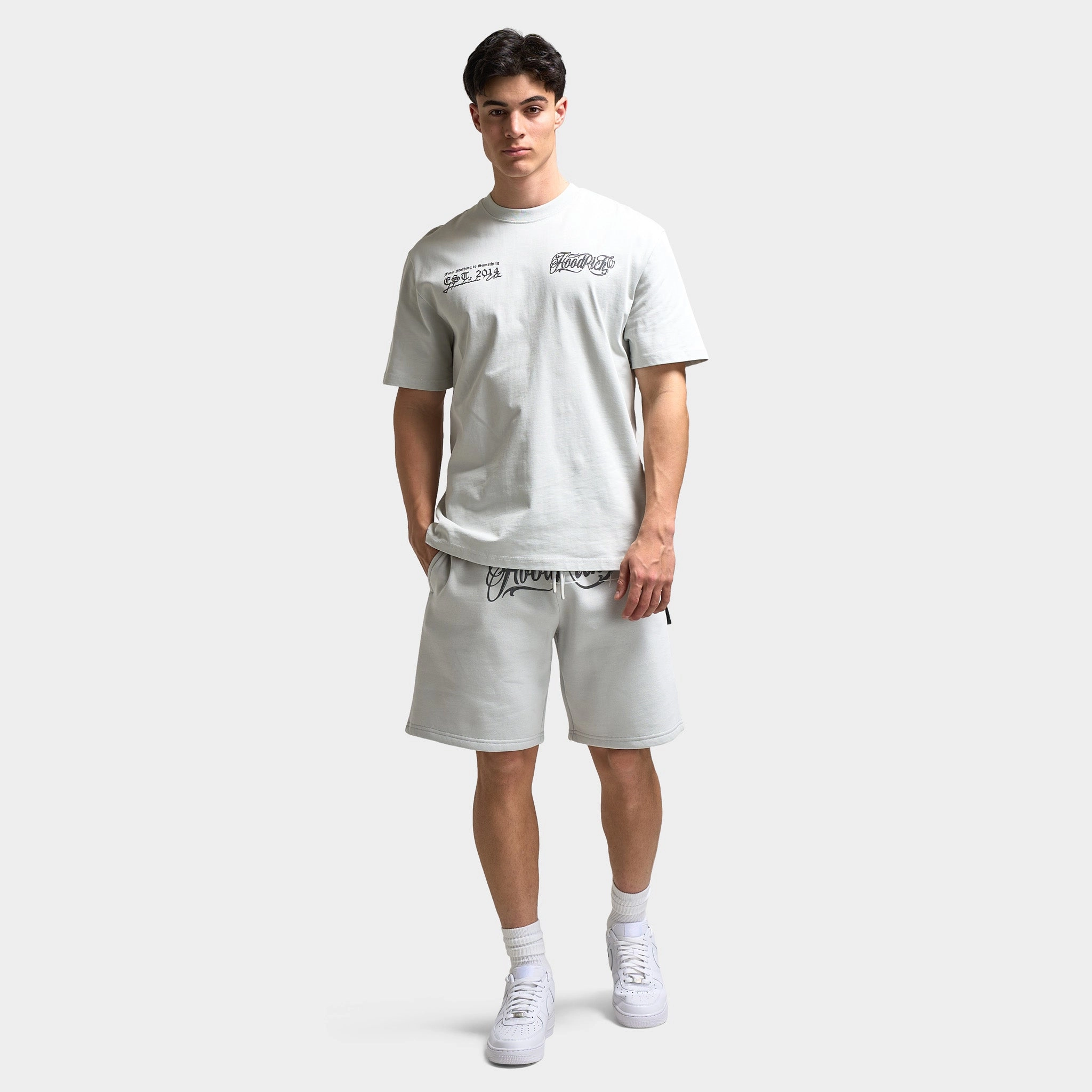 Hoodrich Legacy Oversized Graphic T-Shirt Dawn Blue / Lava Smoke - Anthracite