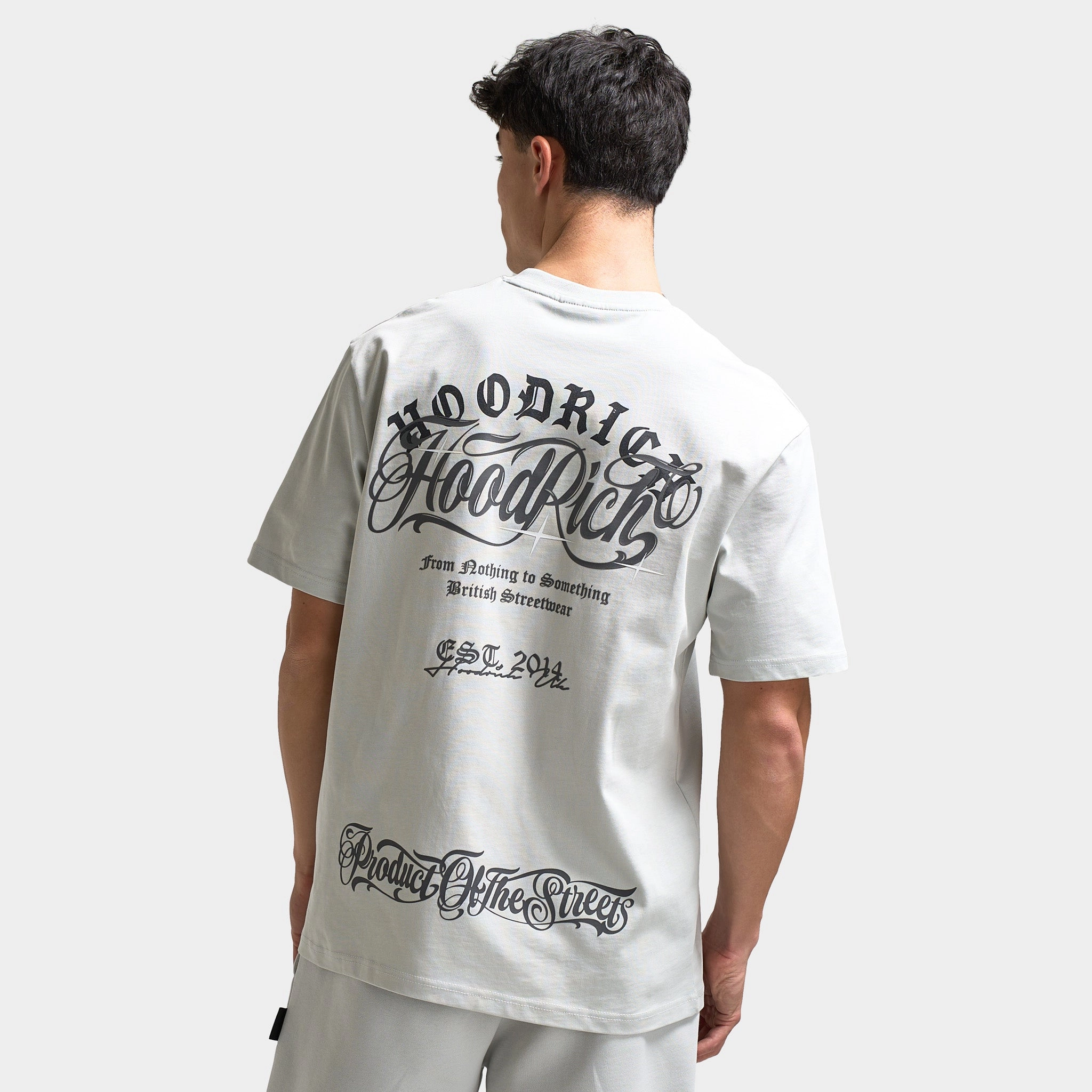 Hoodrich Legacy Oversized Graphic T-Shirt Dawn Blue / Lava Smoke - Anthracite