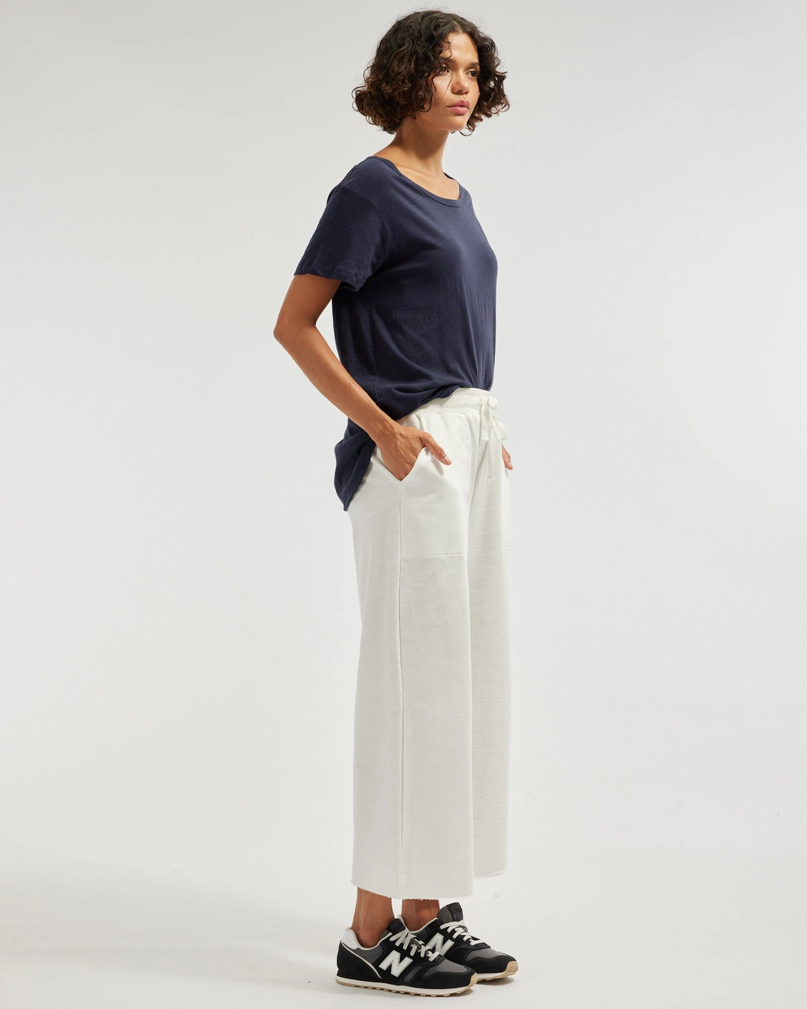 Jamie Wide Leg Pant - White