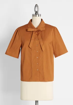 ModCloth x Princess Highway Tie-Neck Shirt
