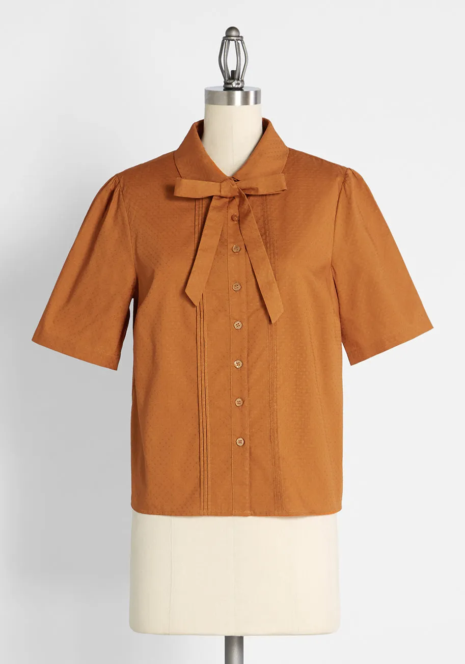 ModCloth x Princess Highway Tie-Neck Shirt