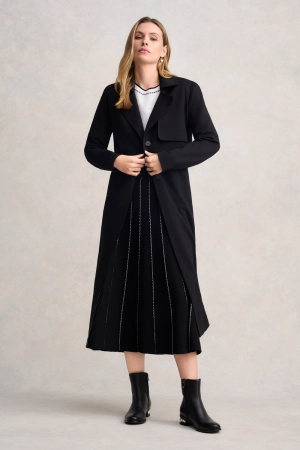 Ponte Trench Coat - Black