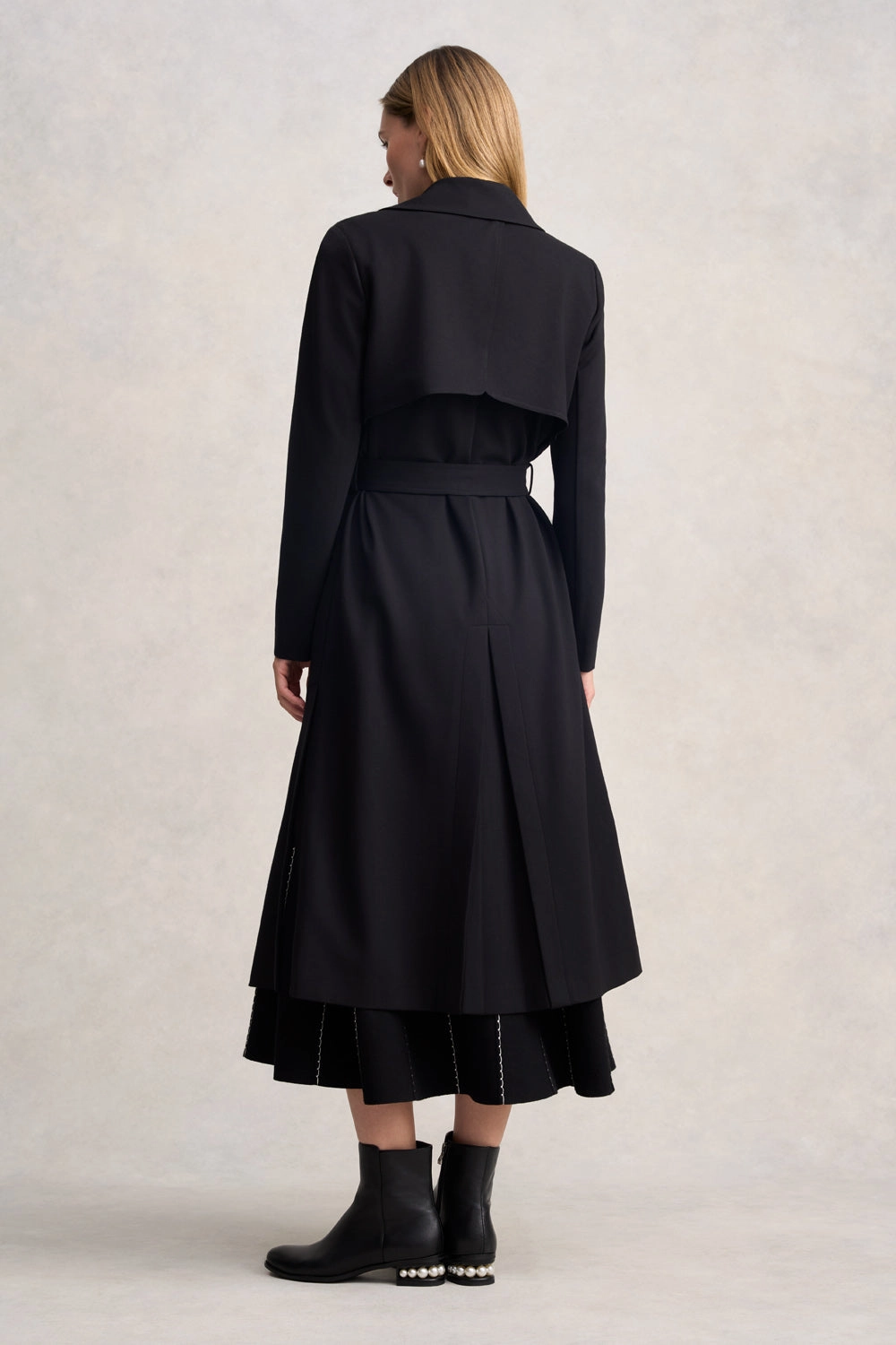 Ponte Trench Coat - Black