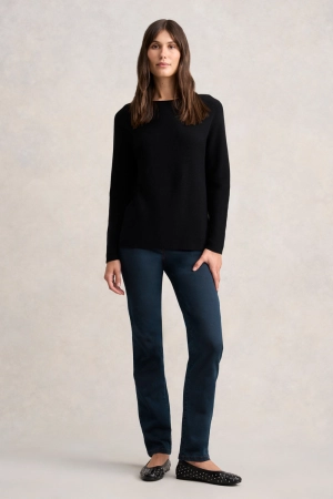 Purl Cotton Jumper - Black