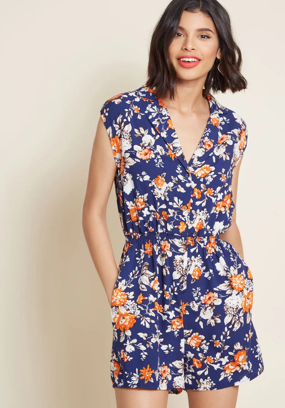 Read It and Steep Romper in Garden