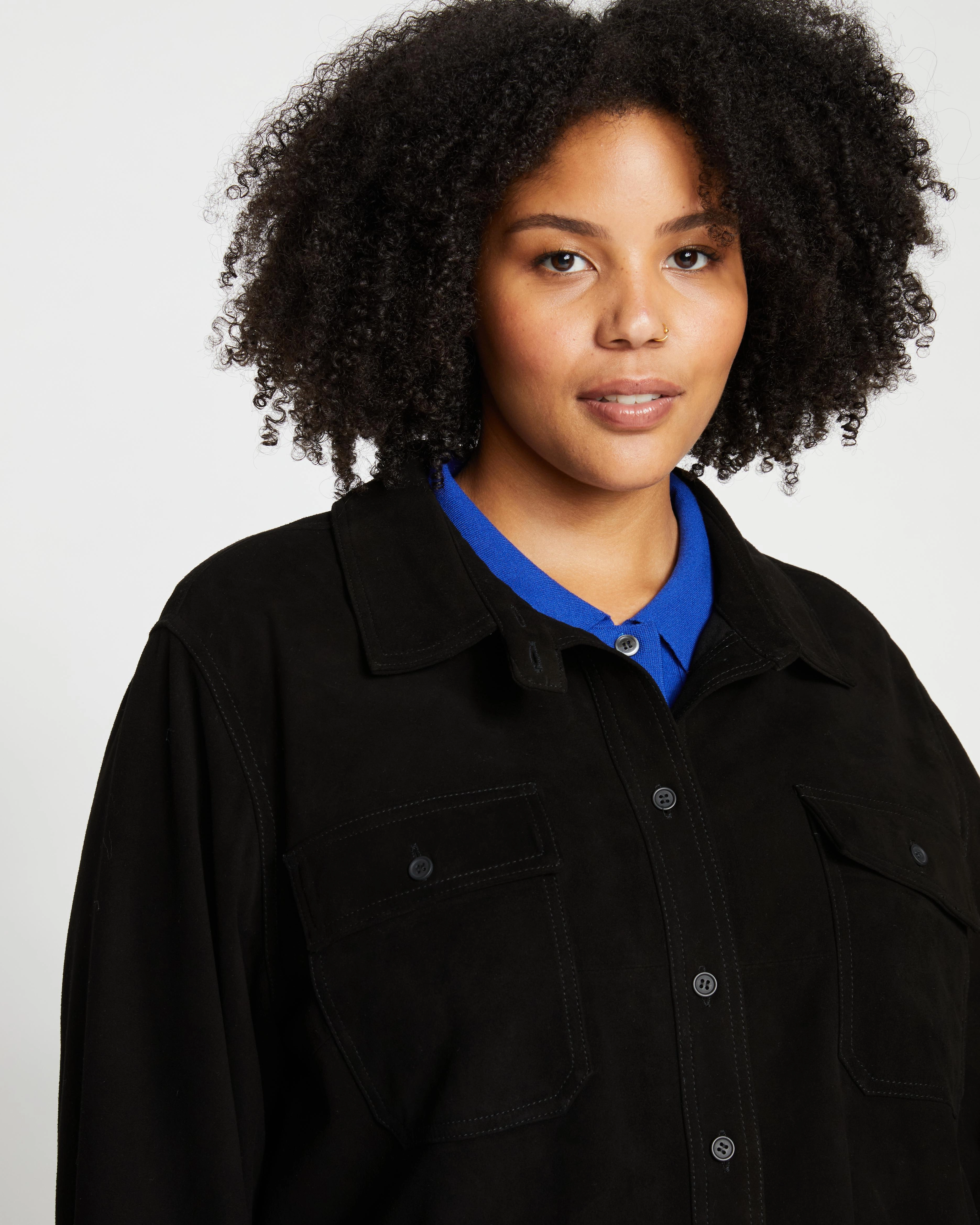 Suede Greenwich Jacket - Black