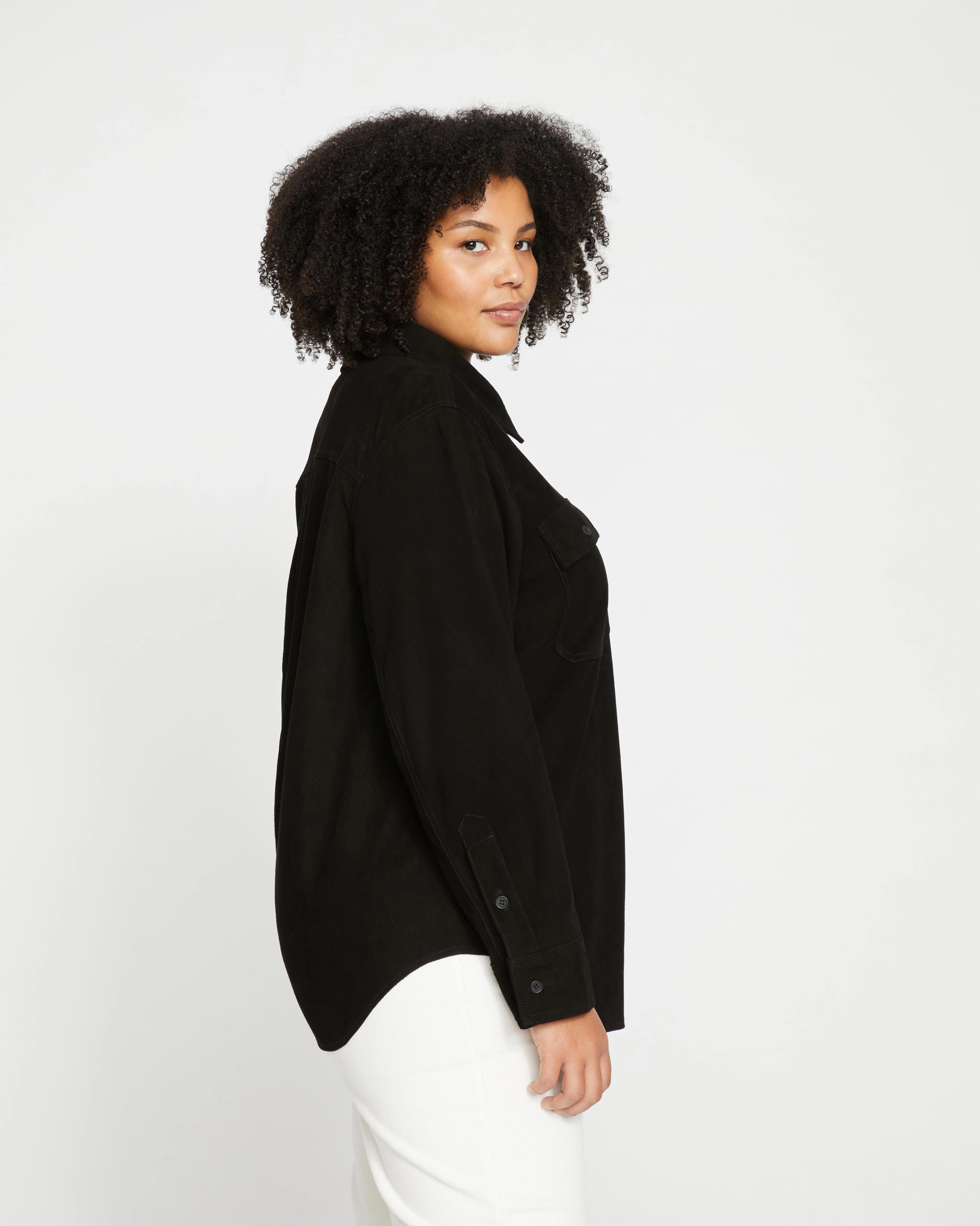 Suede Greenwich Jacket - Black