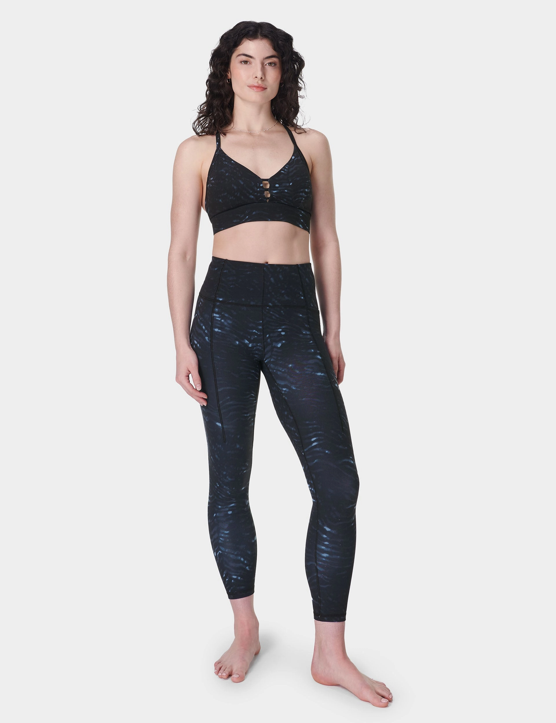 Super Soft 7/8 Yoga Leggings - Blue Tundra Tiger Print