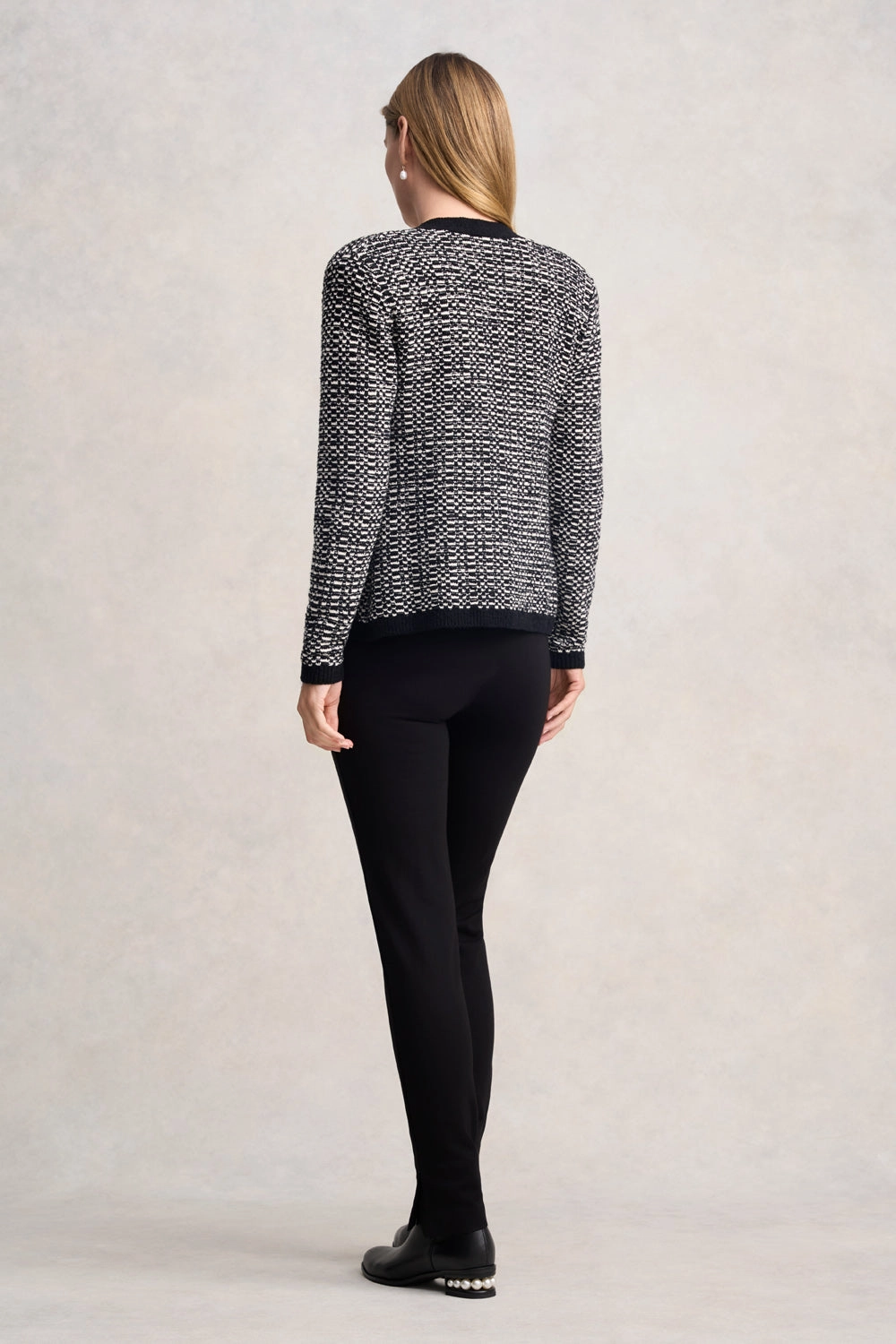 Tape Yarn Cardigan - Black Multi