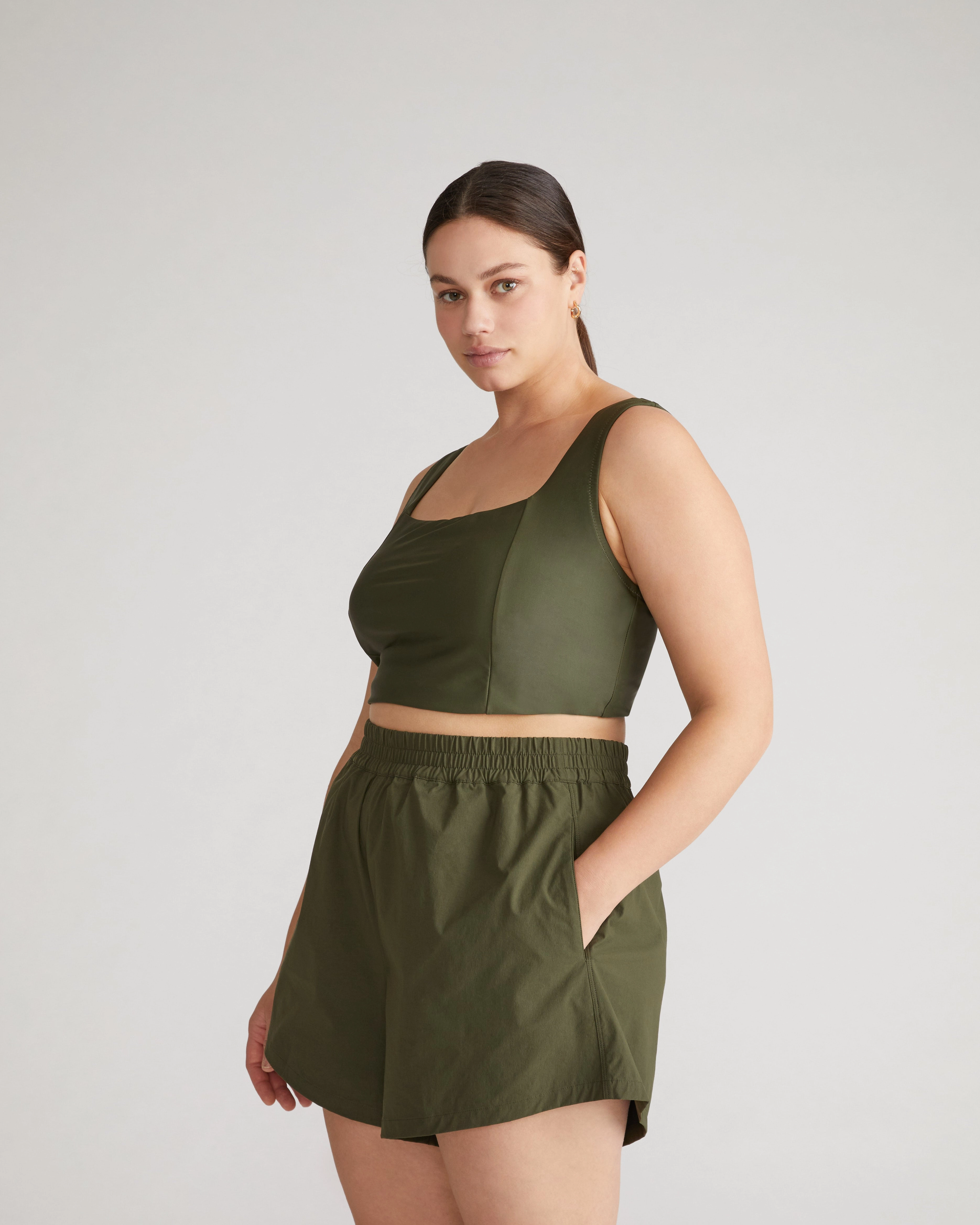 The Square Neck Bikini Top - Nori