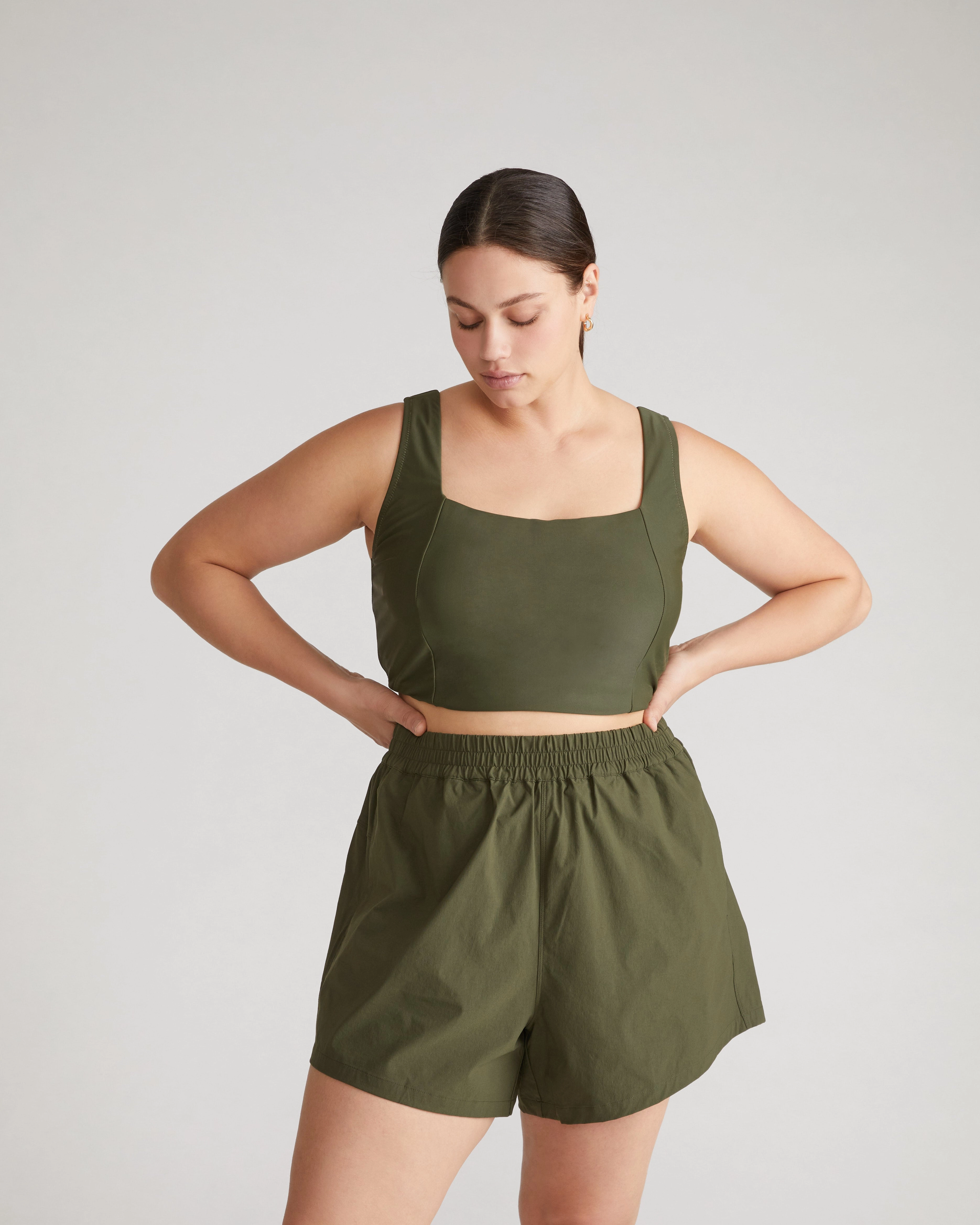 The Square Neck Bikini Top - Nori