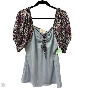 Top Short Sleeve By Clothes Mentor In Blue, Size: 1x