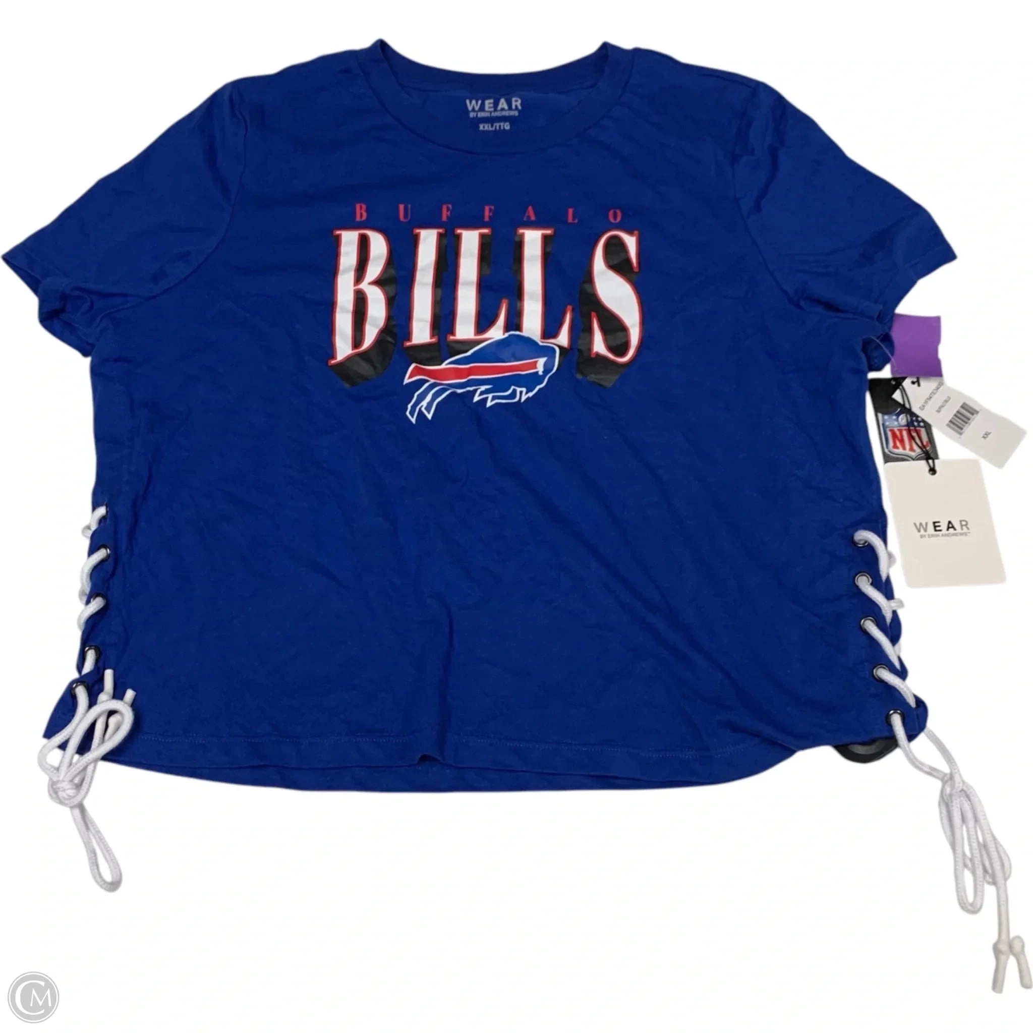 Top Short Sleeve By Wear by Erin Andrews In Blue, Size: Xxl