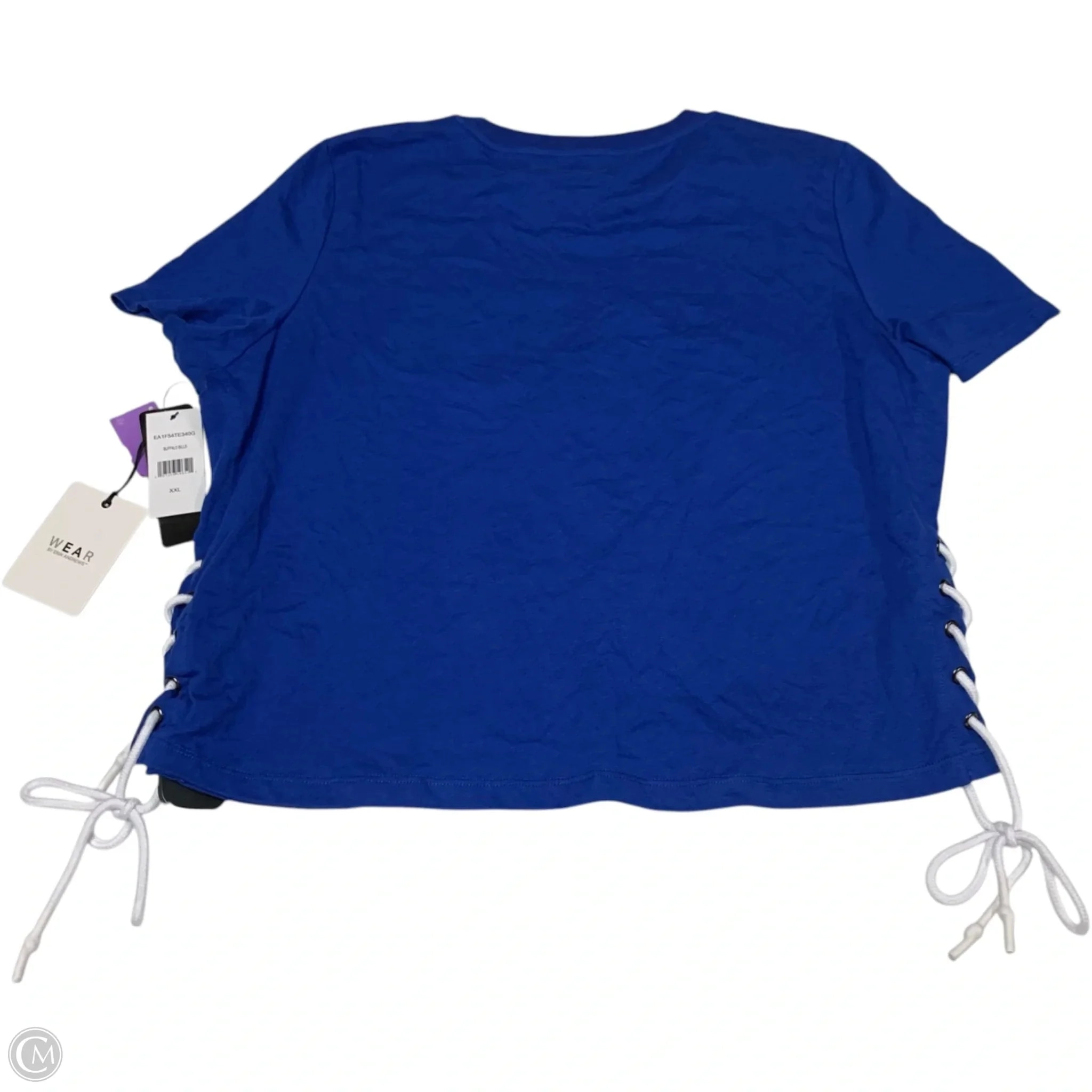 Top Short Sleeve By Wear by Erin Andrews In Blue, Size: Xxl
