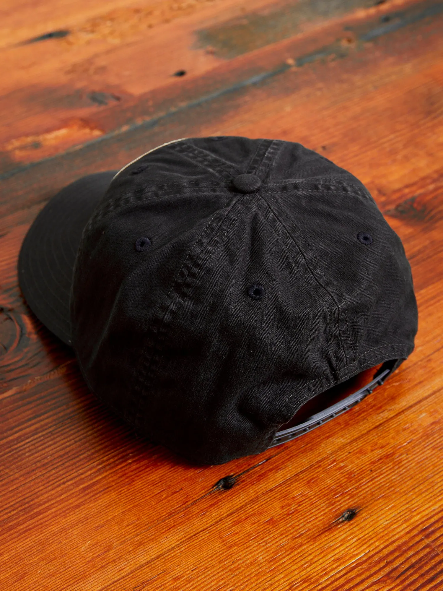 Twill Baseball Cap in Black