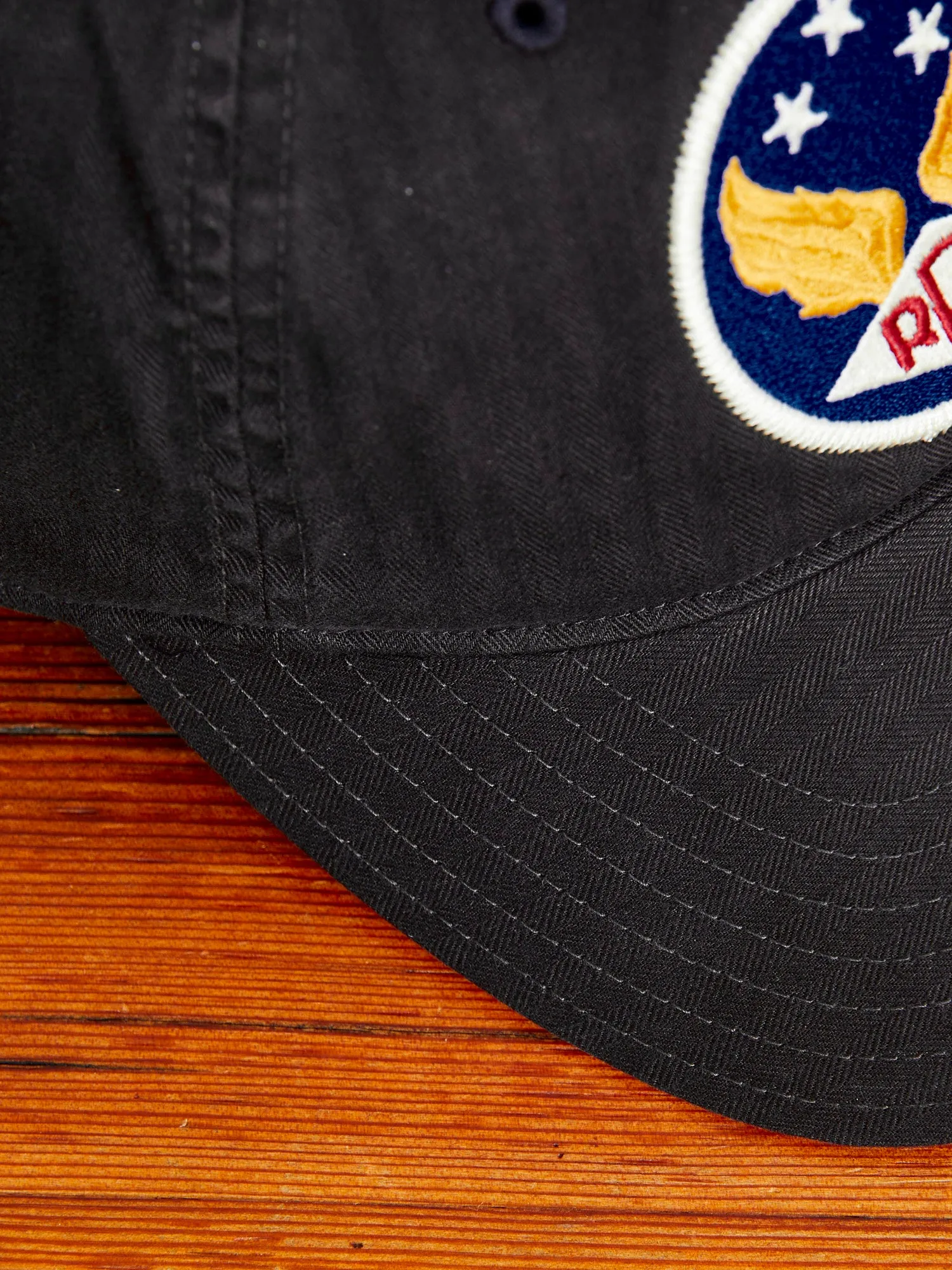 Twill Baseball Cap in Black