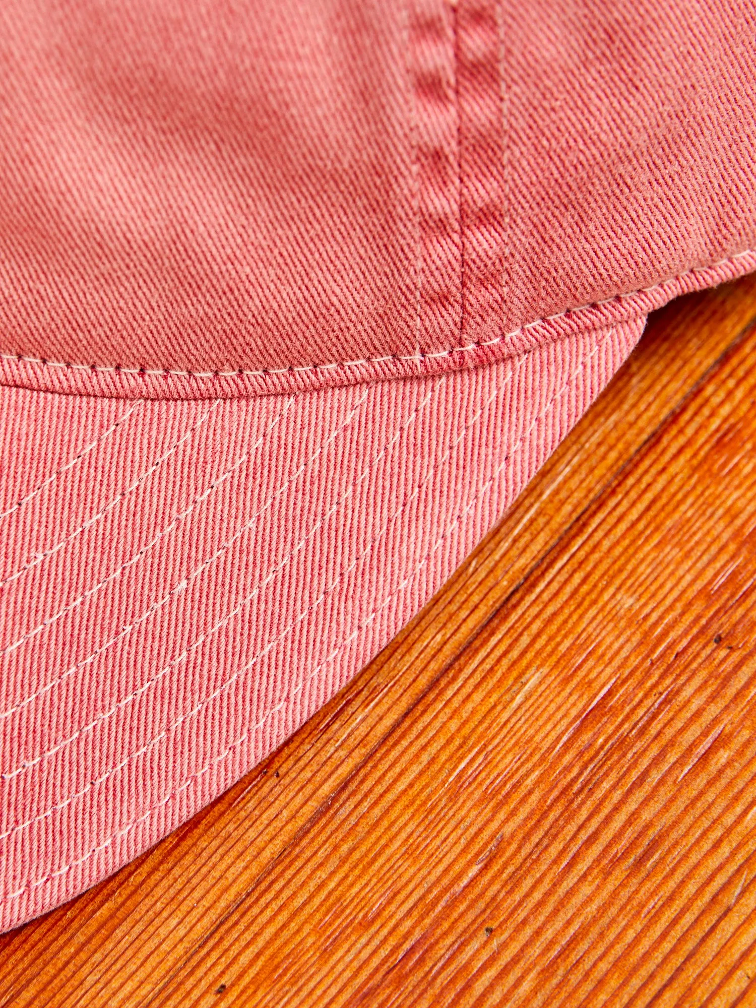 Twill Baseball Cap in Faded Red