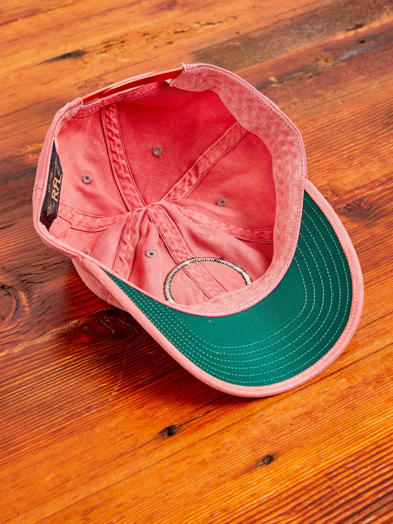 Twill Baseball Cap in Faded Red