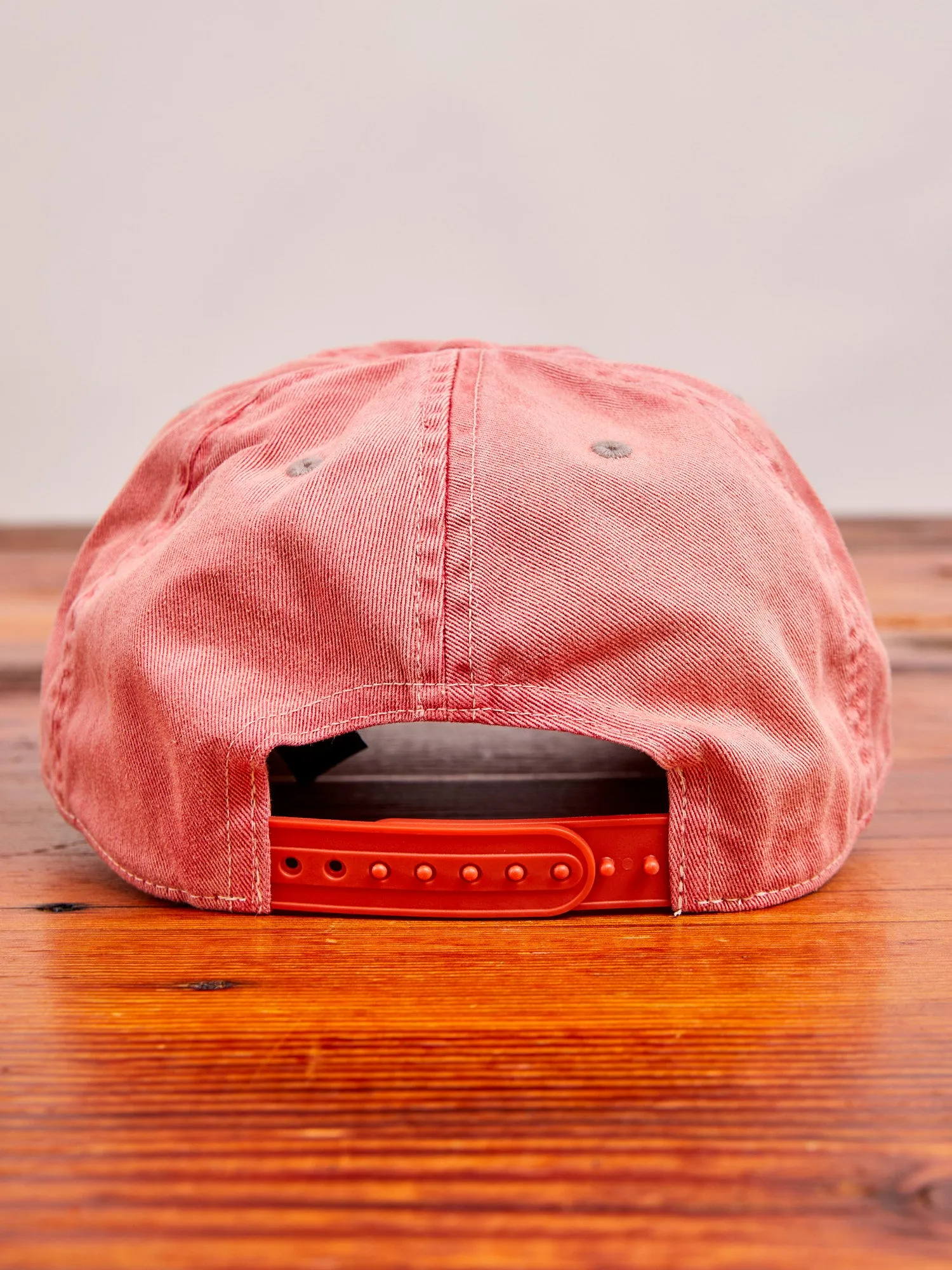 Twill Baseball Cap in Faded Red