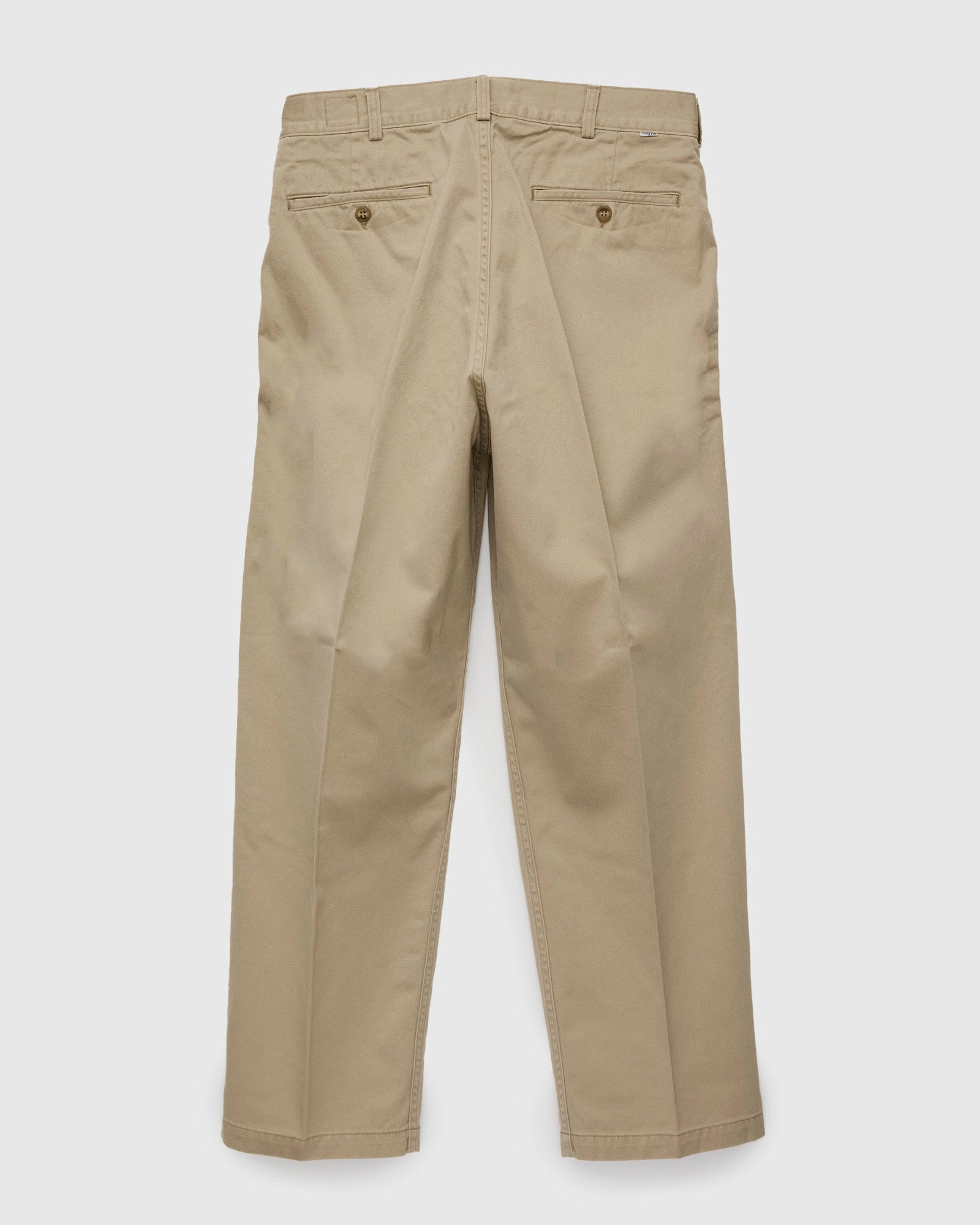 Two Tuck Wide Trousers in Khaki