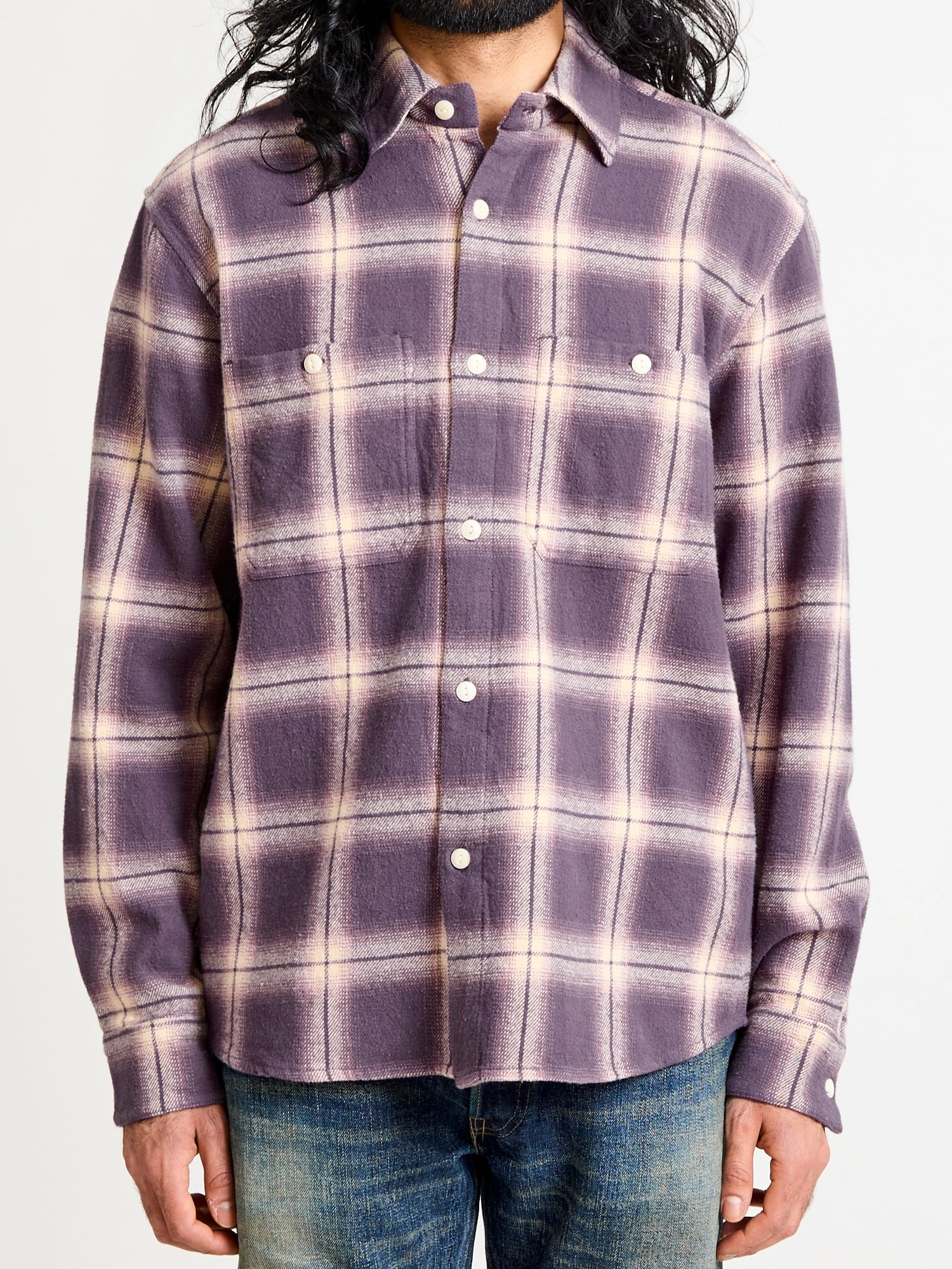 Utility Shirt in Faded Lilac