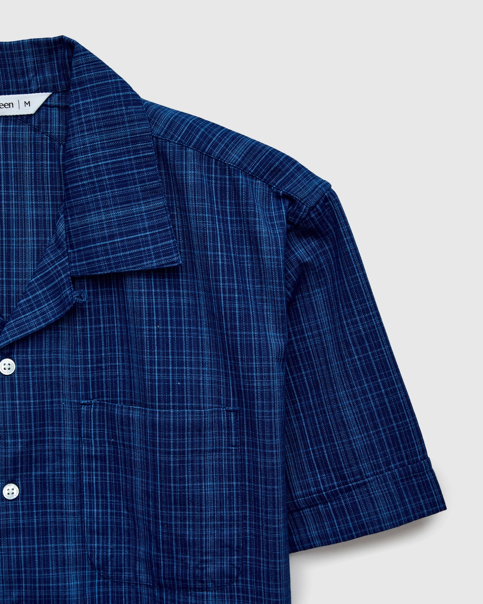 Vacation Shirt in Indigo Microcheck