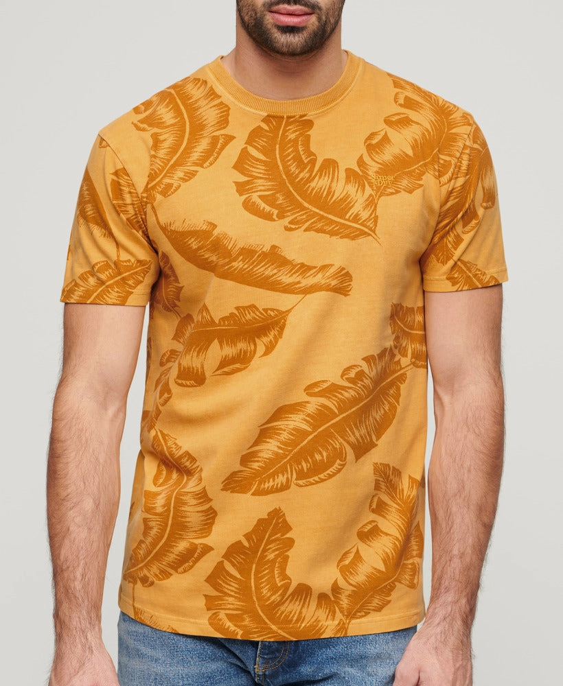Vintage Overdye Printed Tee | Desert Yellow
