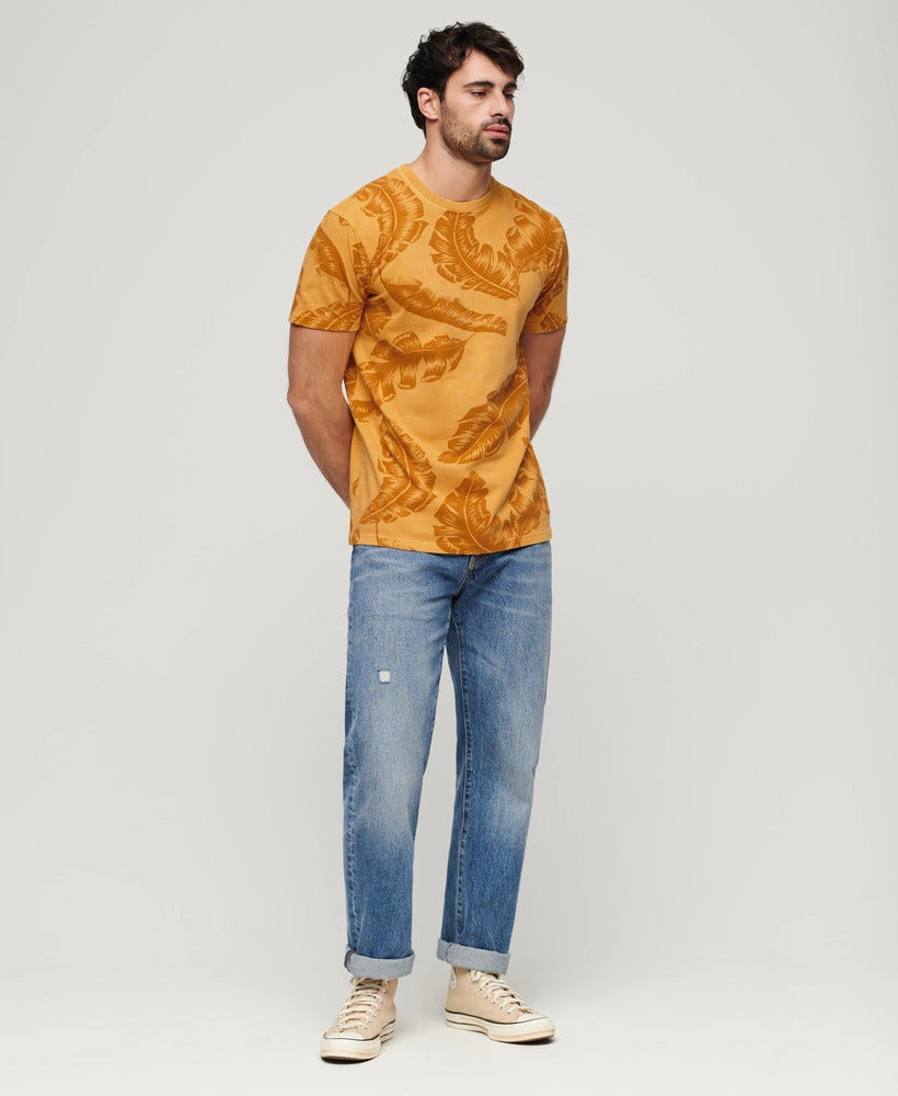 Vintage Overdye Printed Tee | Desert Yellow